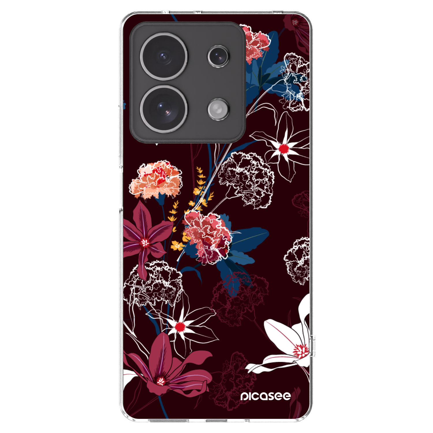 Picasee Xiaomi Redmi Note 13 4G Hülle - Transparentes Silikon - Dark Meadow