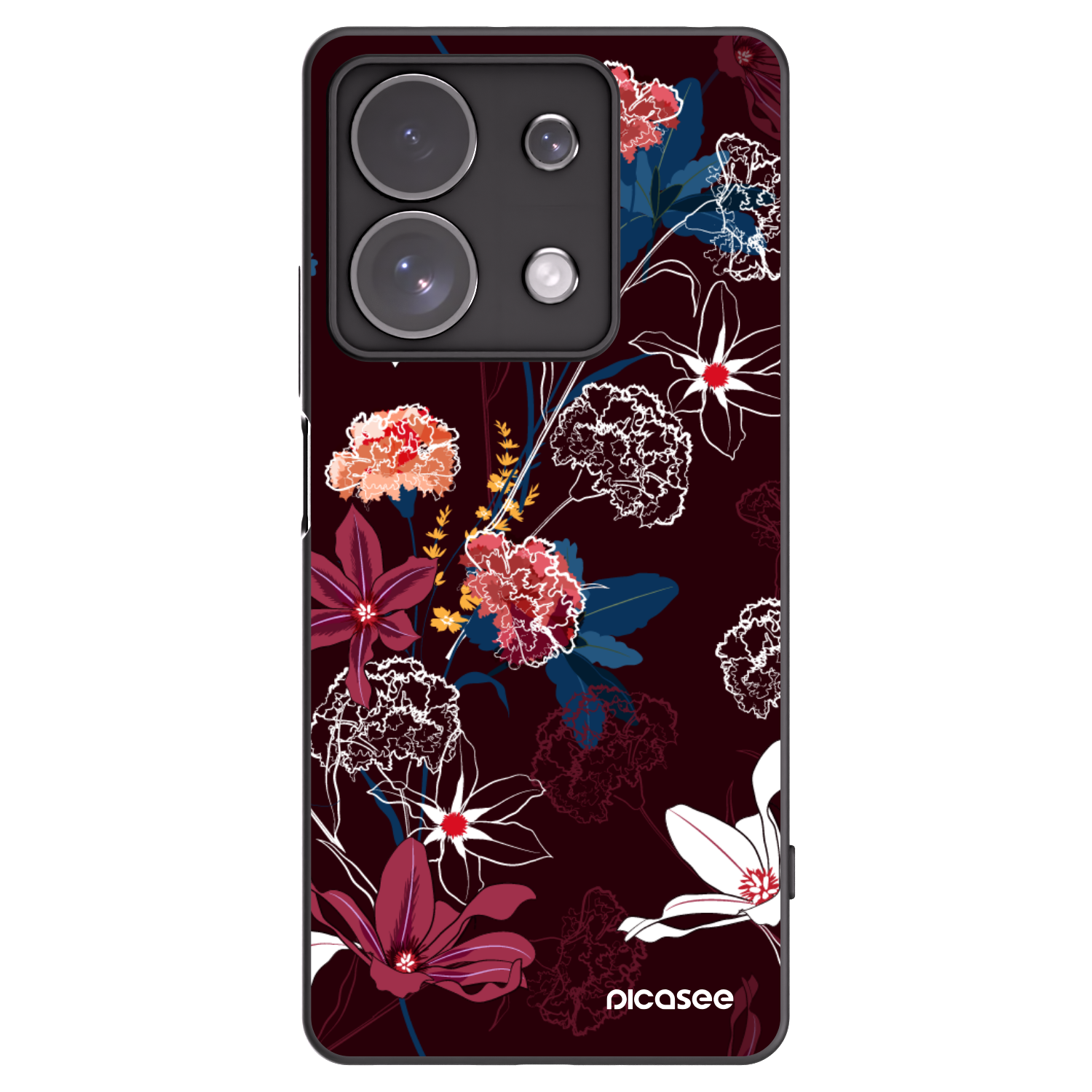 Picasee Xiaomi Redmi Note 13 Pro 4G Hülle - Schwarzes Silikon - Dark Meadow