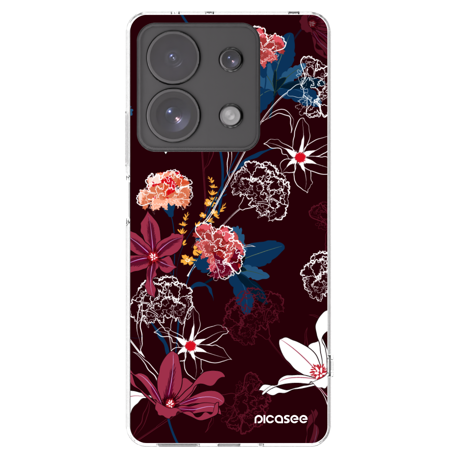 Picasee Xiaomi Redmi Note 13 Pro 4G Hülle - Transparentes Silikon - Dark Meadow