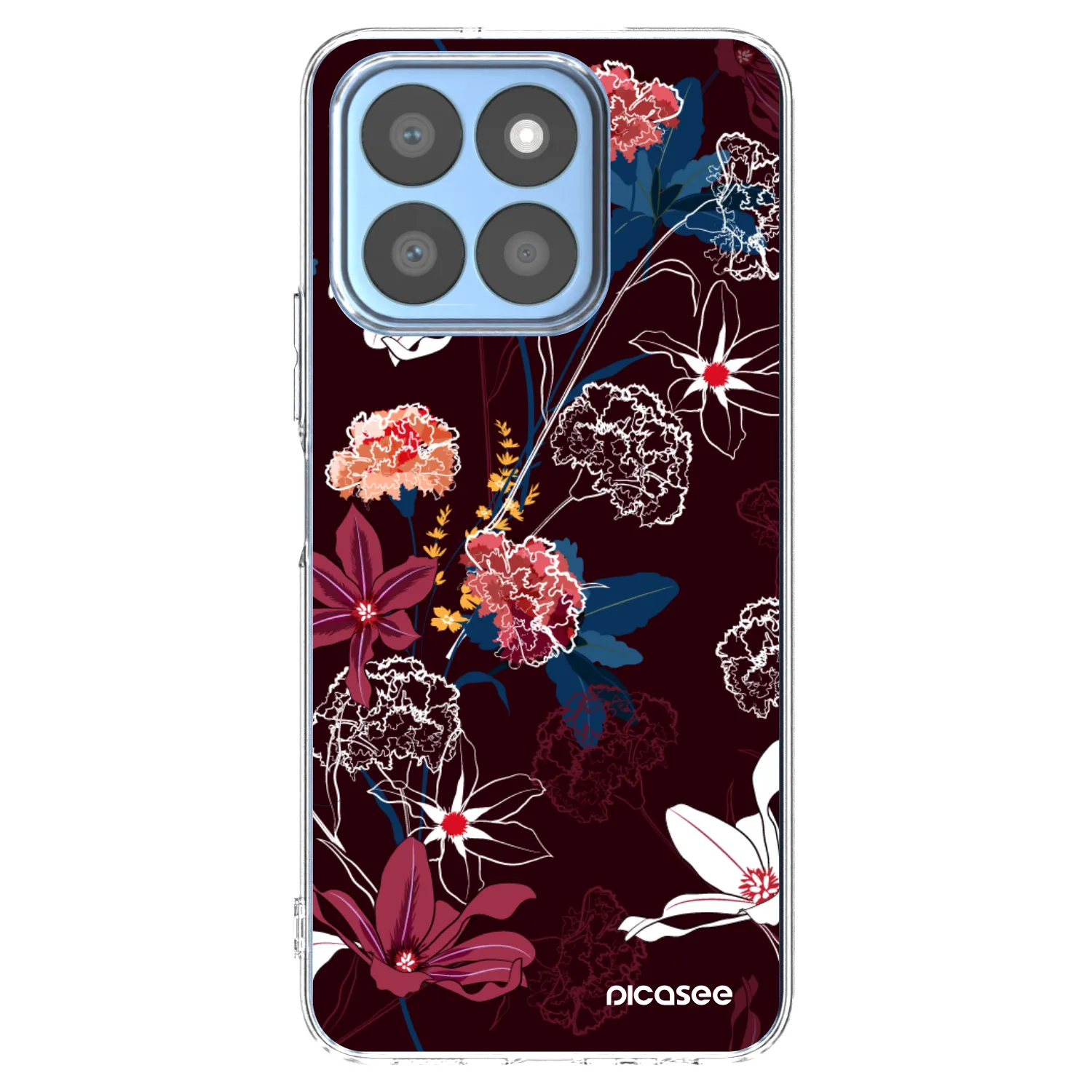 Picasee Honor X8b Hülle - Transparentes Silikon - Dark Meadow