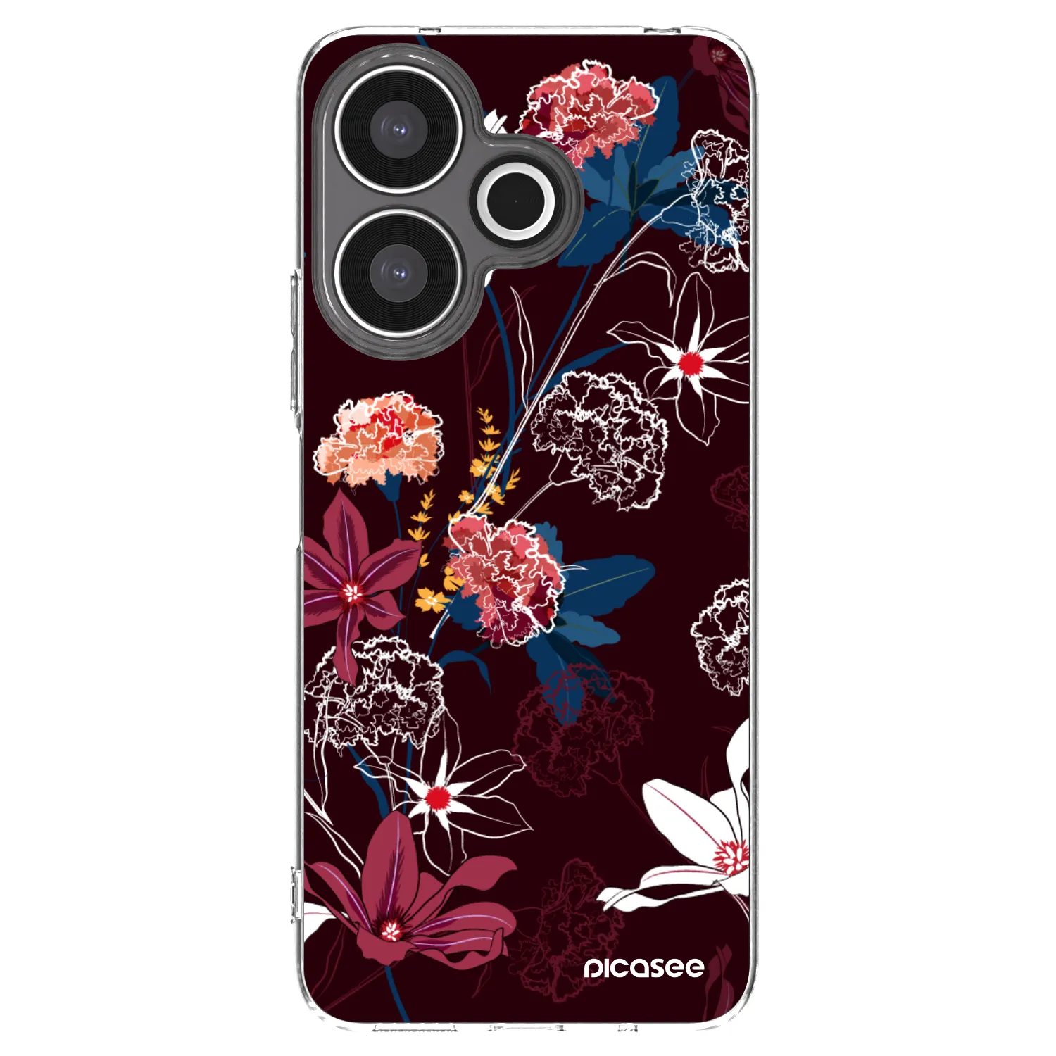 Picasee Xiaomi Redmi 13 4G Hülle - Transparentes Silikon - Dark Meadow