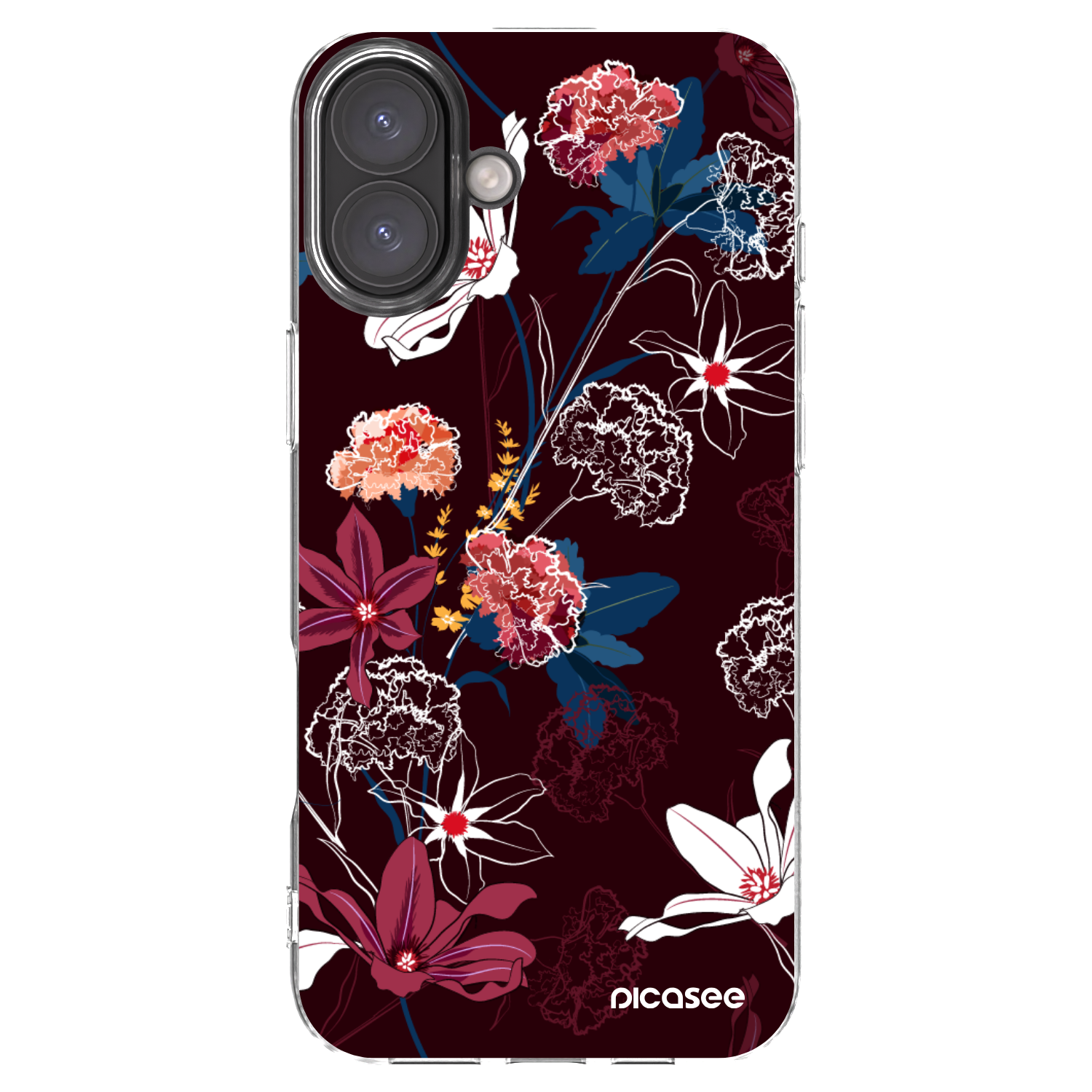 Picasee Apple iPhone 16 Plus Hülle - Transparentes Silikon - Dark Meadow