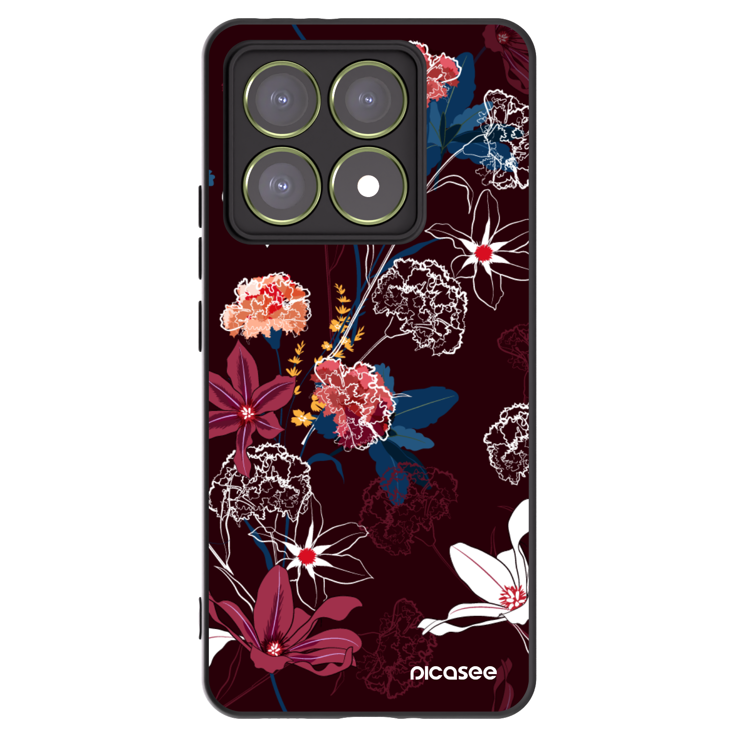 Picasee Xiaomi 14T Hülle - Schwarzes Silikon - Dark Meadow
