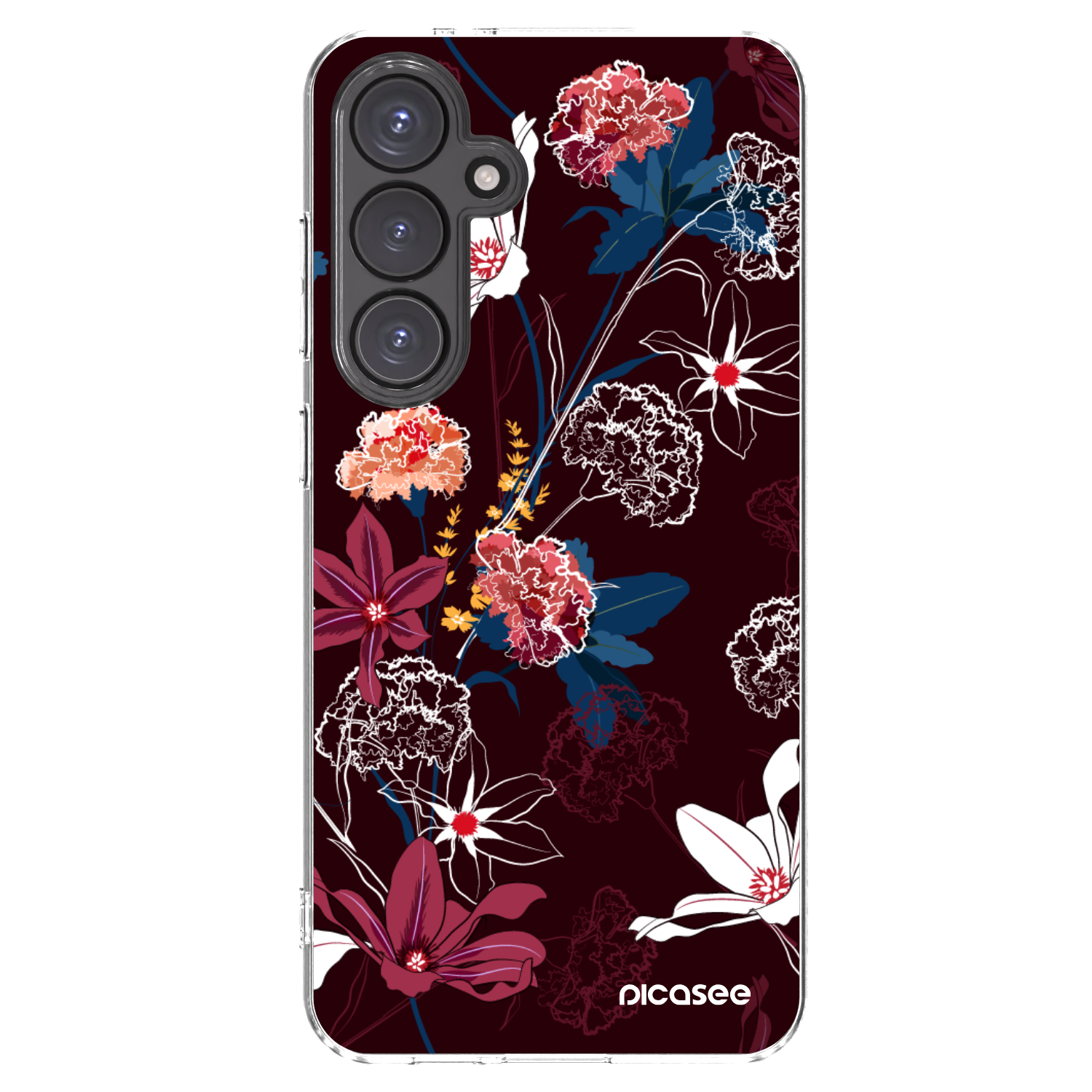 Picasee Samsung Galaxy S24 FE S721B Hülle - Transparentes Silikon - Dark Meadow