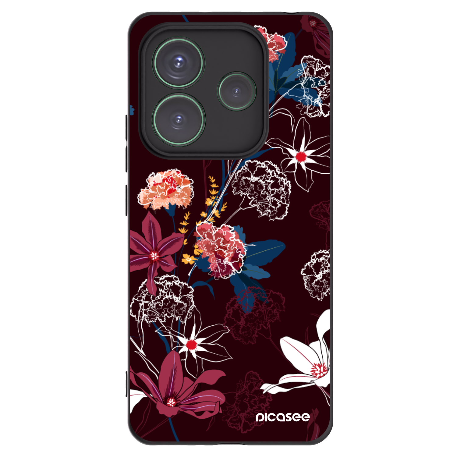 Picasee Xiaomi Redmi Note 14 5G Hülle - Schwarzes Silikon - Dark Meadow