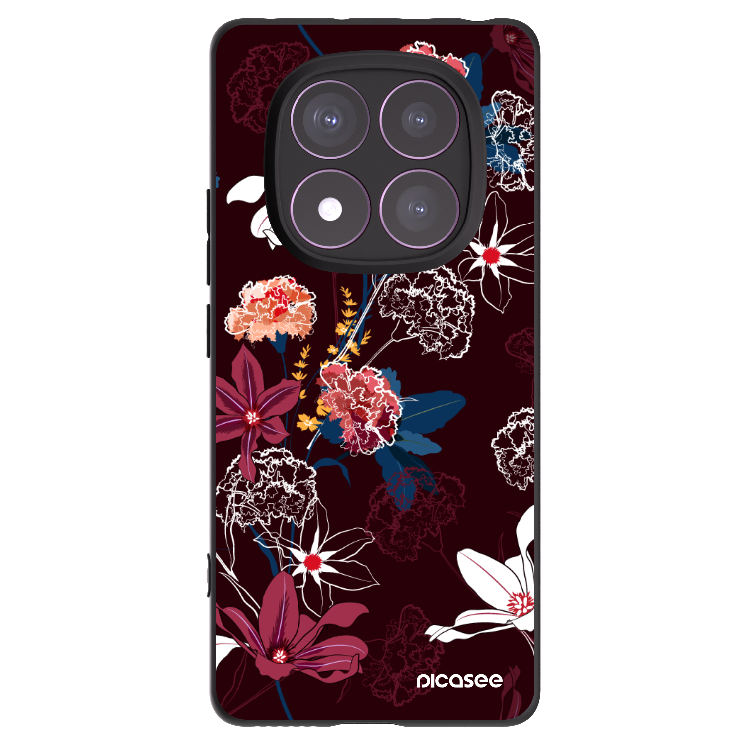 Picasee Xiaomi Redmi Note 14 Pro 4G Hülle - Schwarzes Silikon - Dark Meadow
