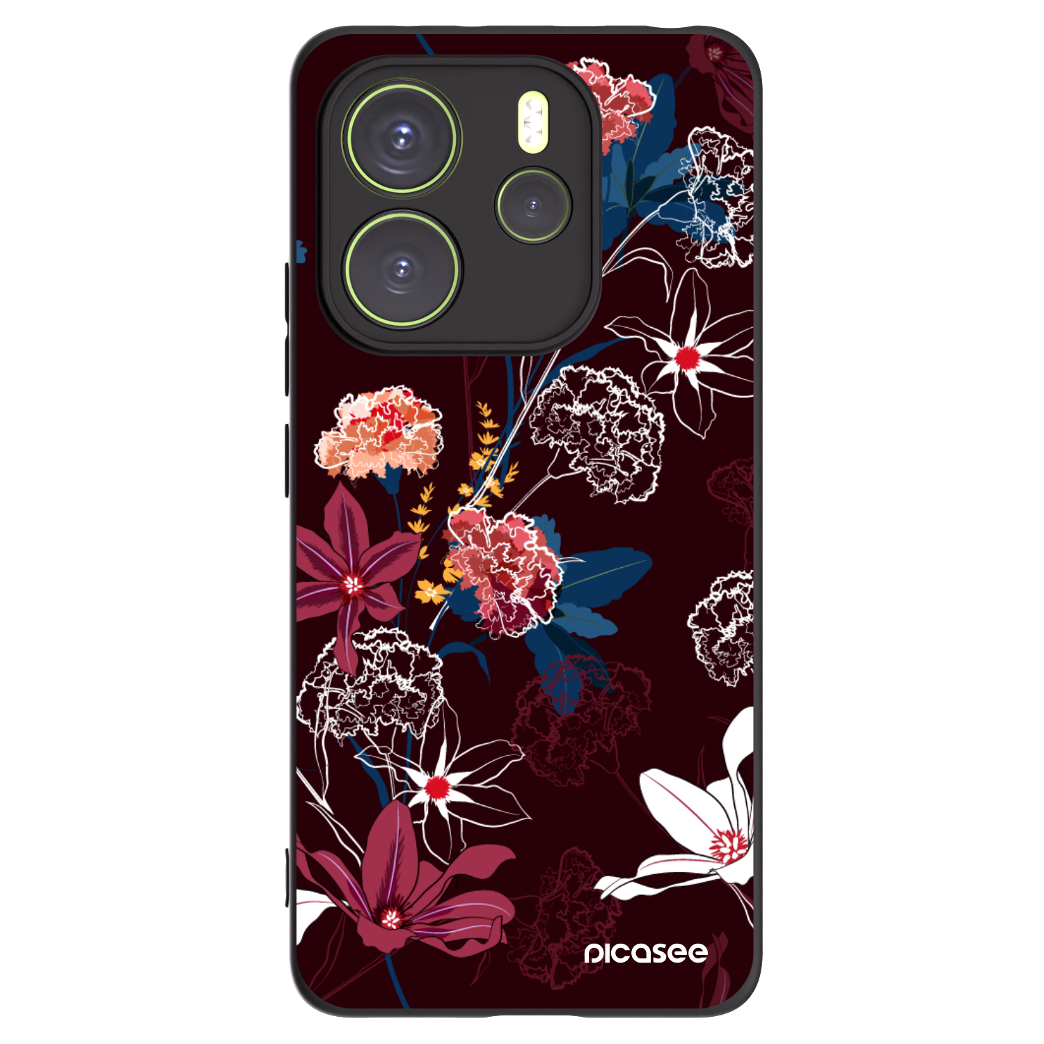 Picasee Xiaomi Redmi Note 14 4G Hülle - Schwarzes Silikon - Dark Meadow