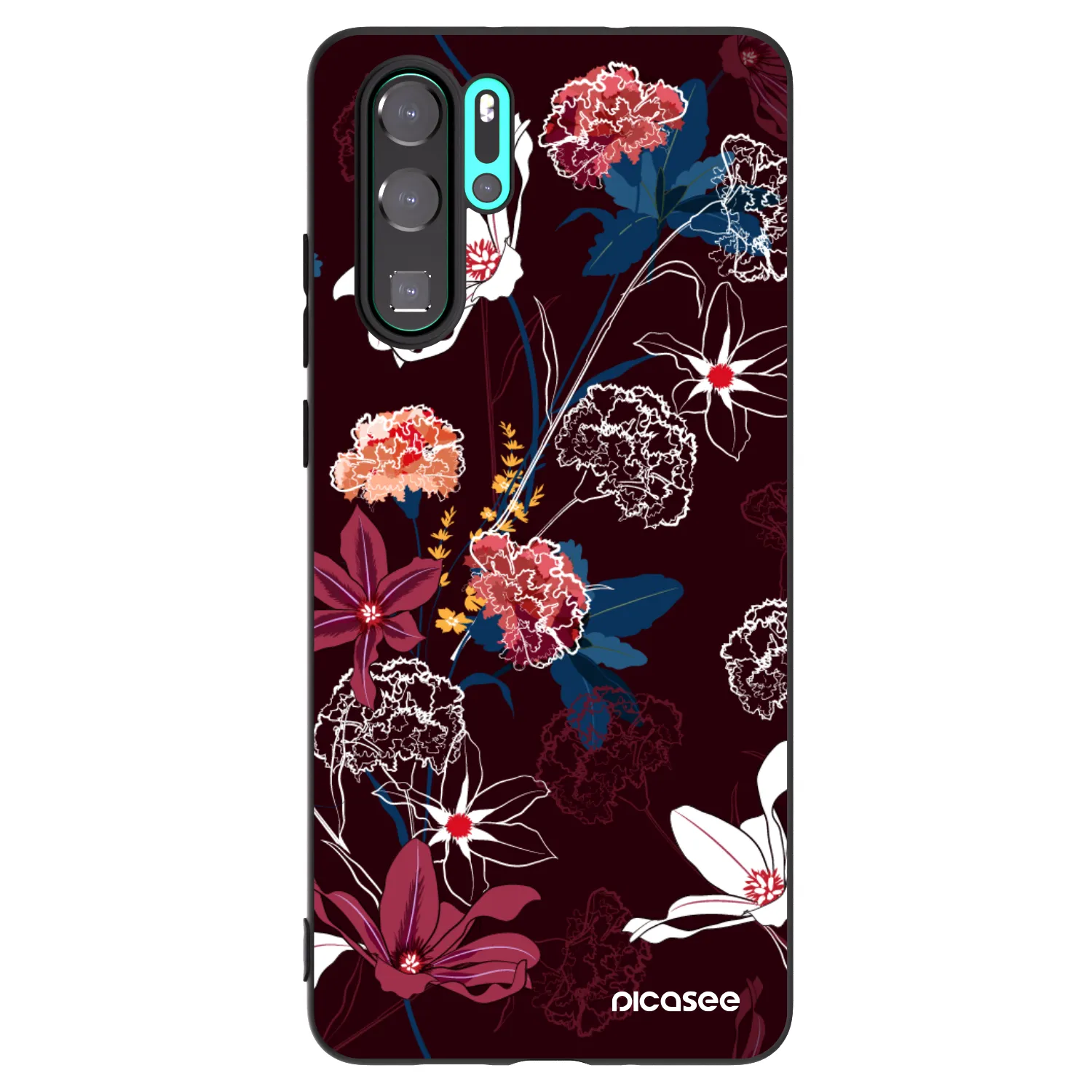 Picasee Huawei P30 Pro Hülle - Schwarzes Silikon - Dark Meadow