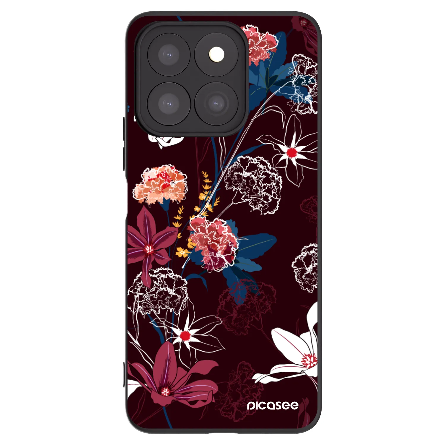 Picasee Honor X8c Hülle - Schwarzes Silikon - Dark Meadow