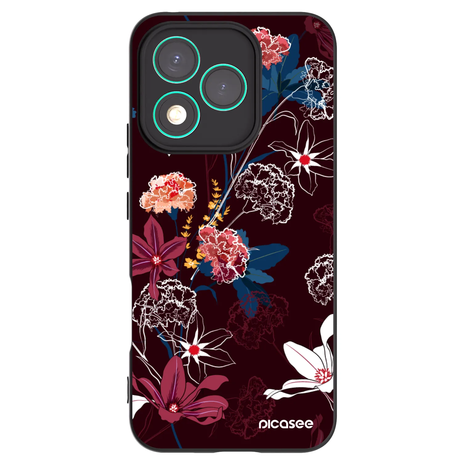 Picasee Honor 400 Lite 5G Hülle - Schwarzes Silikon - Dark Meadow