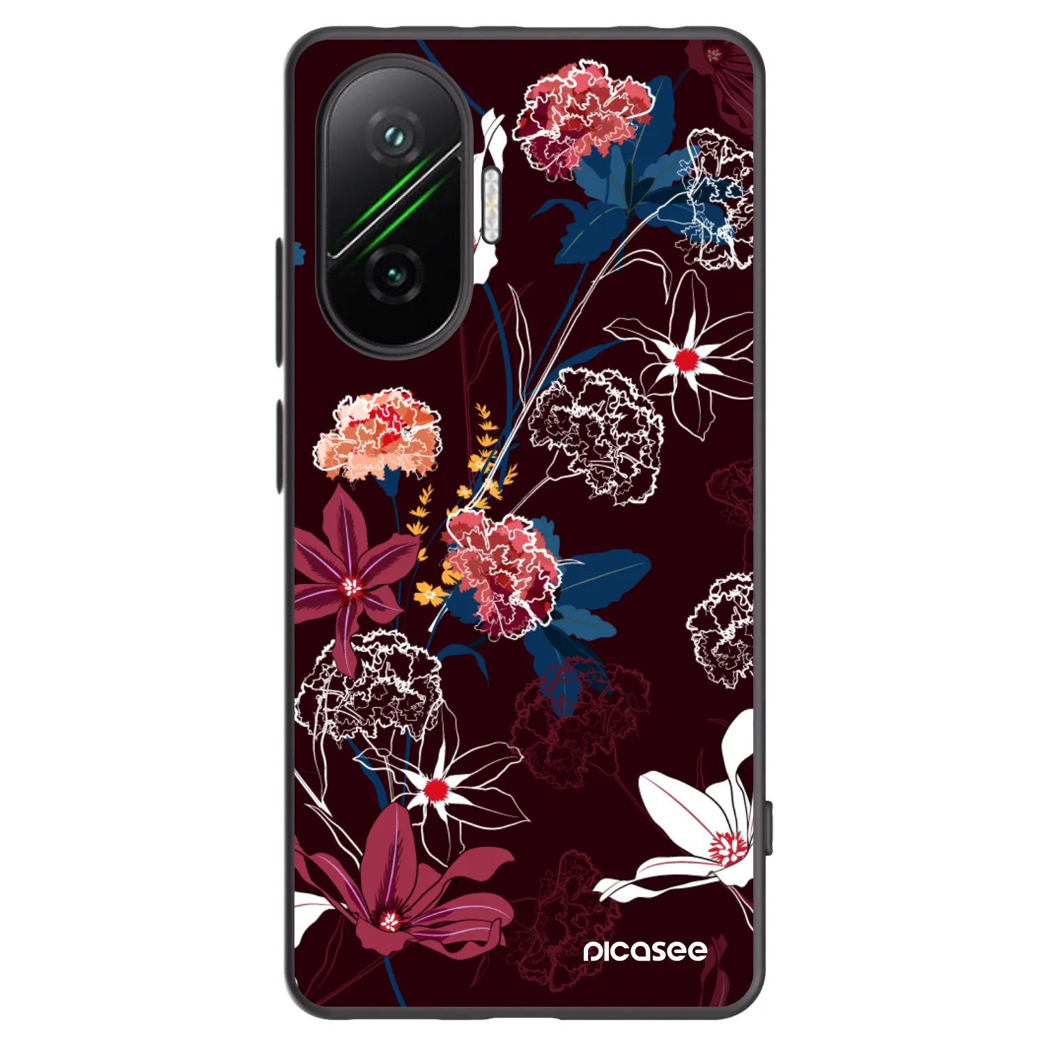 Picasee Xiaomi Poco F7 5G Hülle - Schwarzes Silikon - Dark Meadow