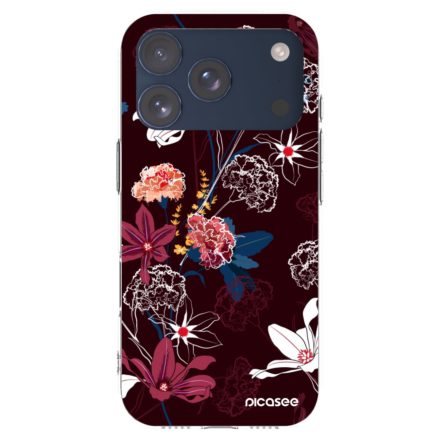 Picasee Apple iPhone 17 Pro Hülle - Transparentes Silikon - Dark Meadow
