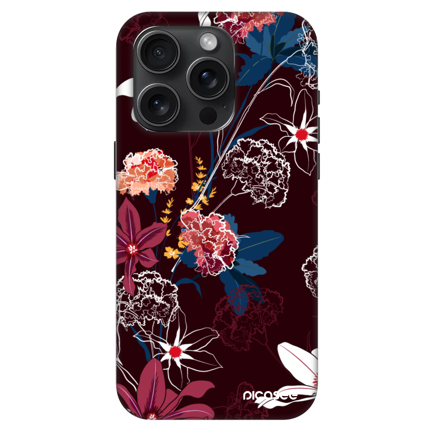 Picasee Fashion Case MagSafe für Apple iPhone 15 Pro - Dark Meadow