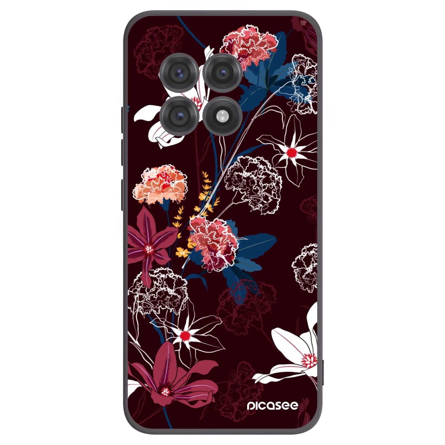 Picasee OnePlus 13R 5G Hülle - Schwarzes Silikon - Dark Meadow