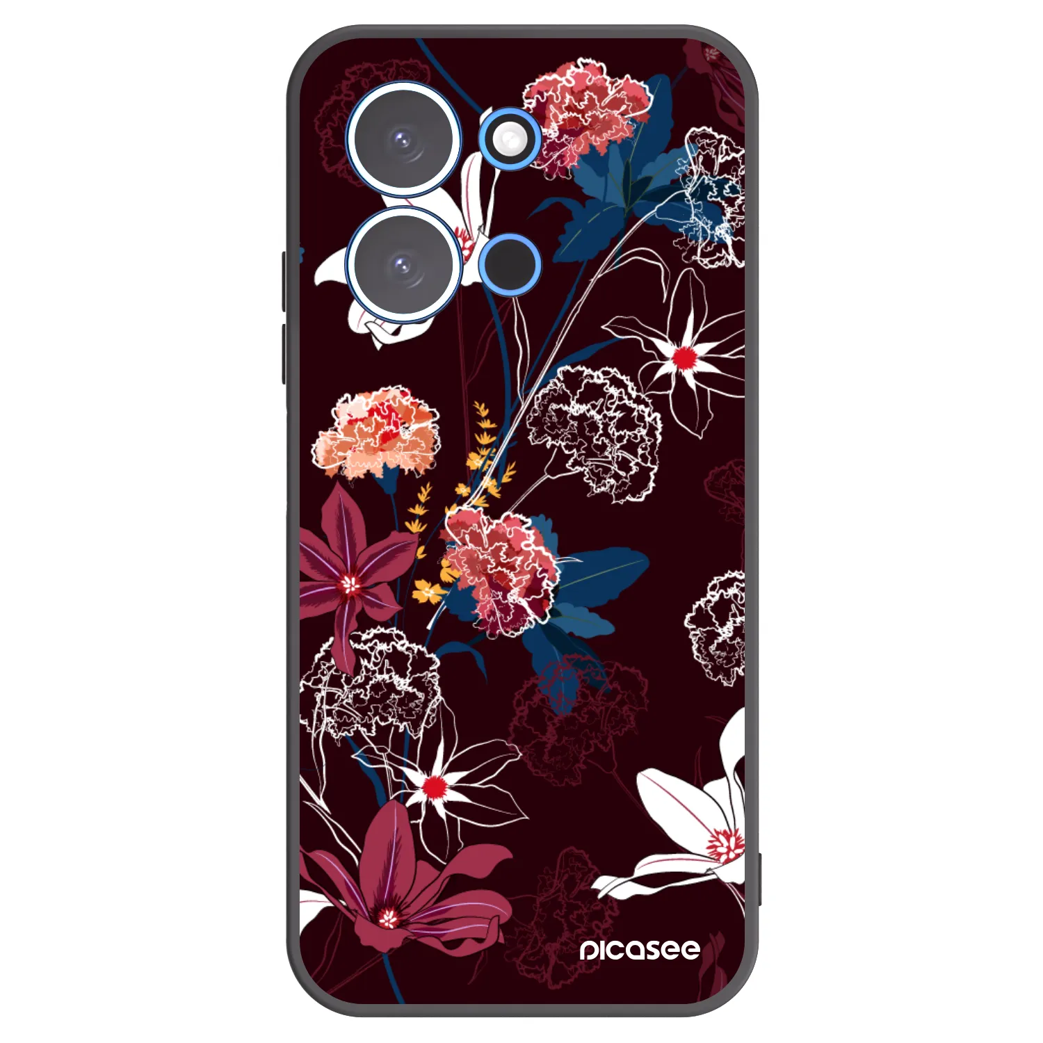 Picasee Xiaomi Redmi 15C 4G Hülle - Schwarzes Silikon - Dark Meadow