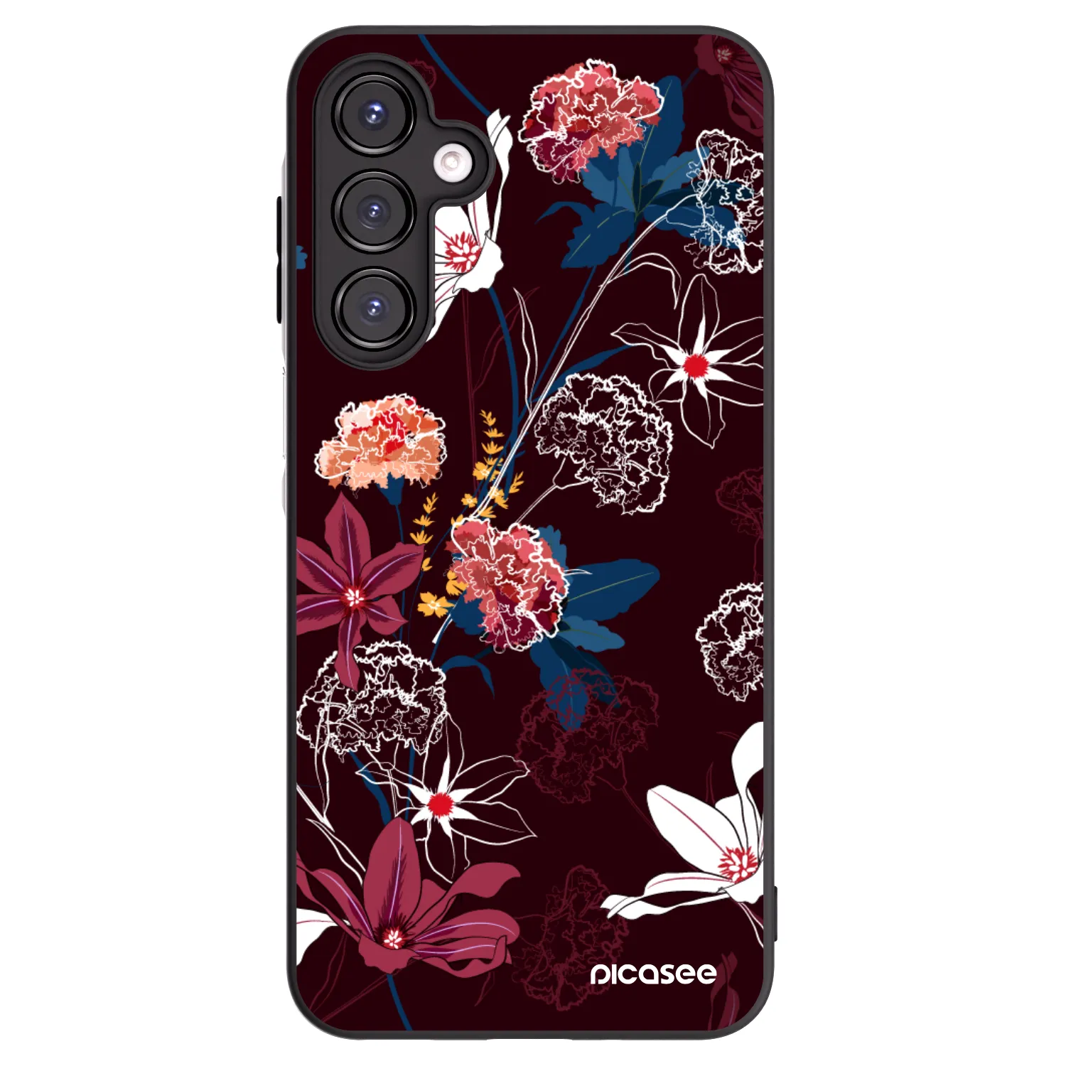 Picasee Samsung Galaxy A16 4G Hülle - Schwarzes Silikon - Dark Meadow