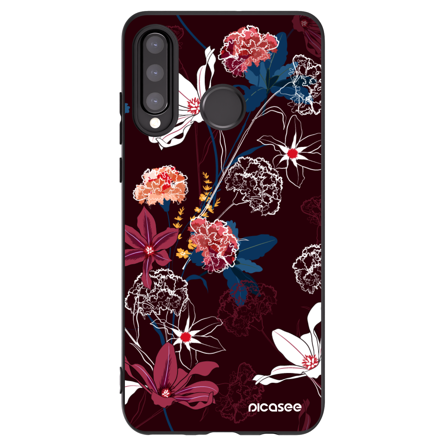 Picasee Huawei P30 Lite Hülle - Schwarzes Silikon - Dark Meadow