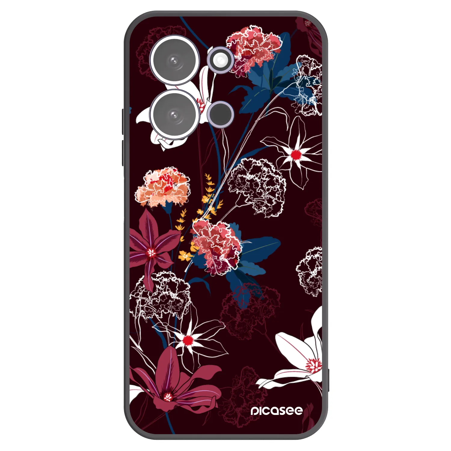 Picasee Xiaomi Redmi 15C 5G Hülle - Schwarzes Silikon - Dark Meadow