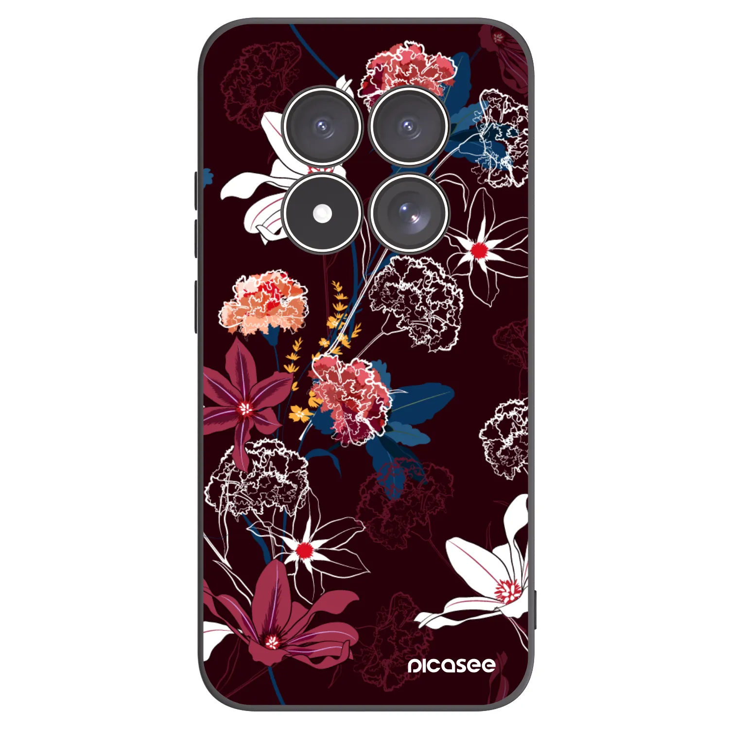 Picasee Xiaomi Redmi Note 15 Pro 5G Hülle - Schwarzes Silikon - Dark Meadow