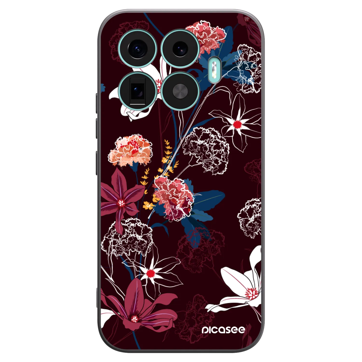 Picasee Xiaomi 17T Hülle - Schwarzes Silikon - Dark Meadow