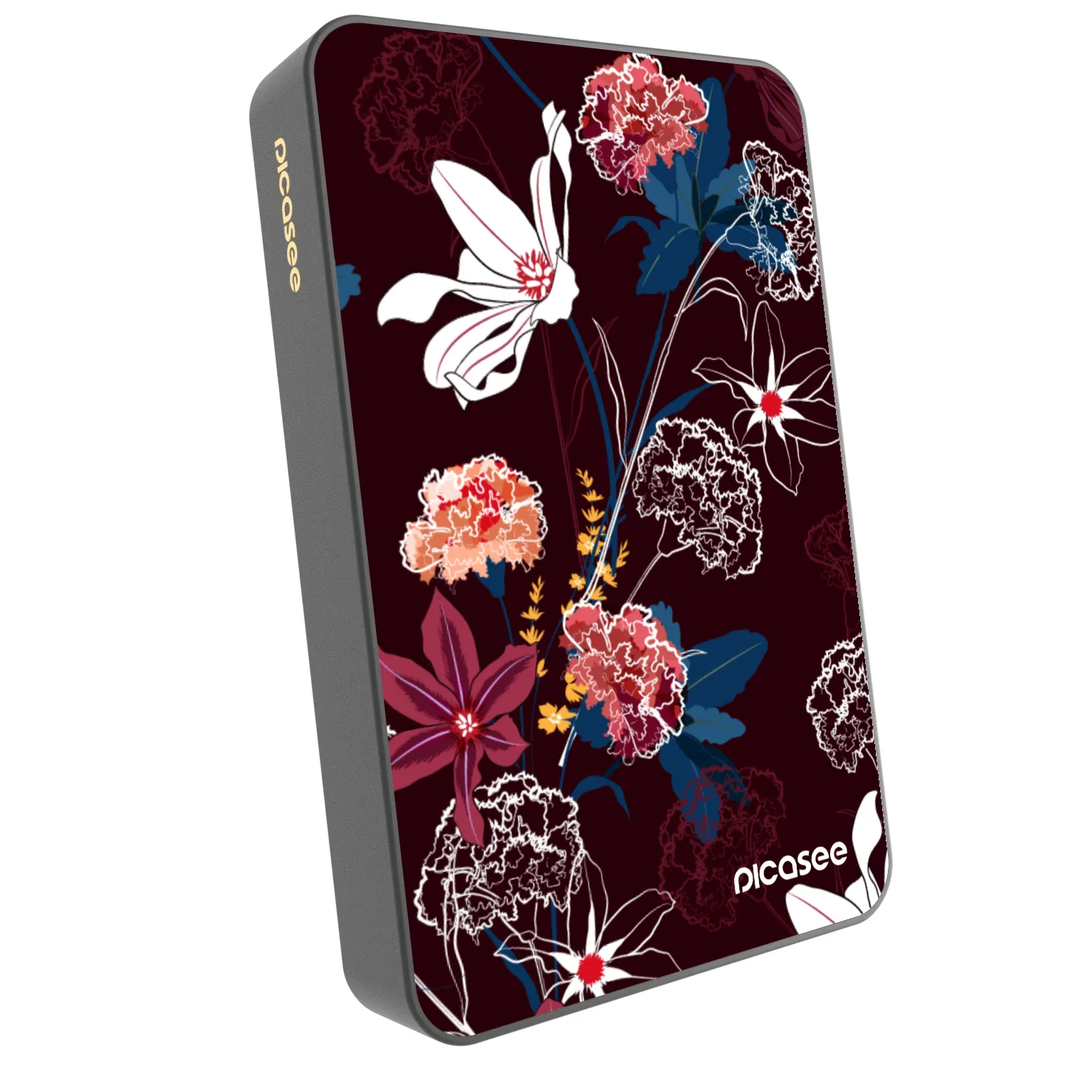 Picasee Powerbank mit MagSafe 10 000 mAh Grau - Dark Meadow