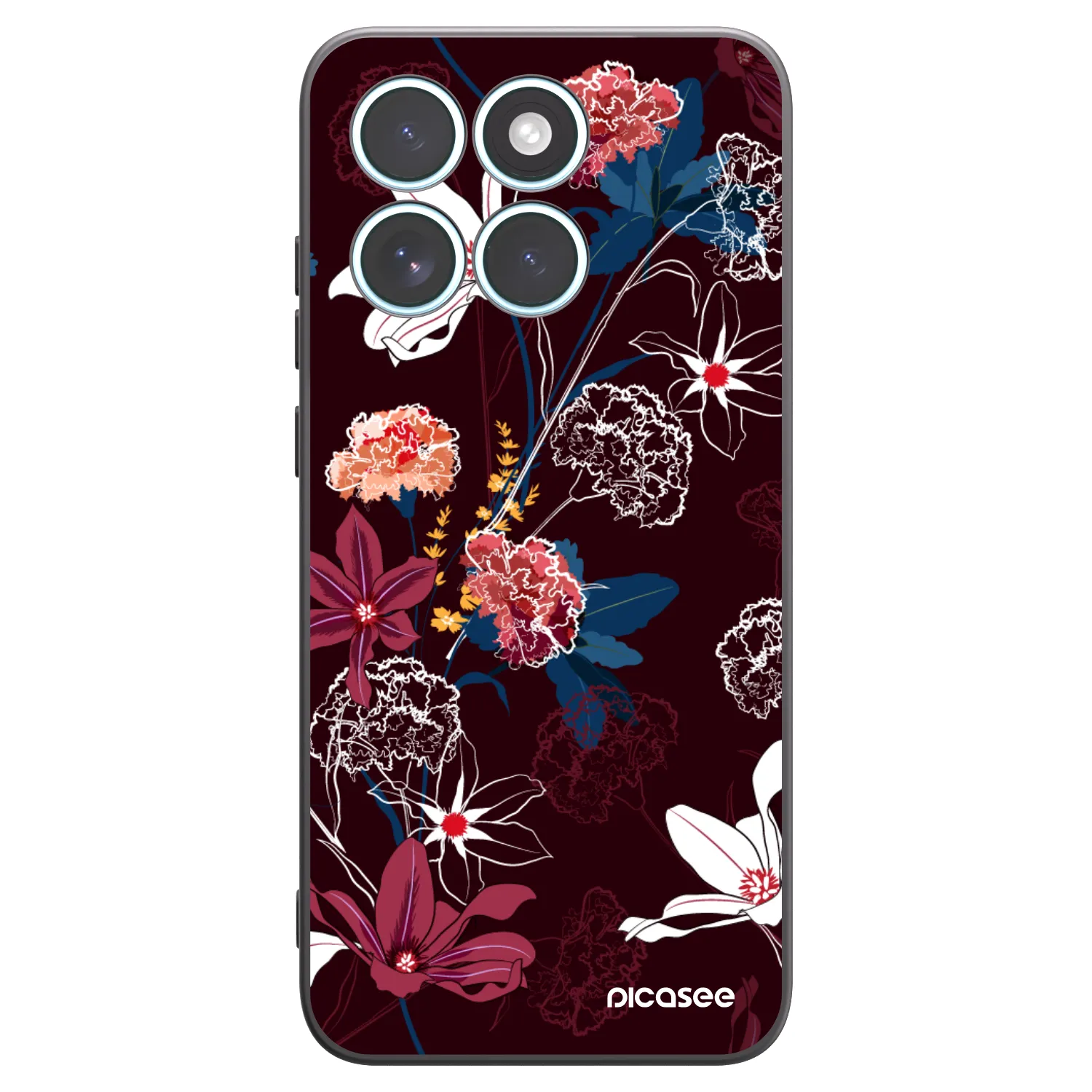 Picasee Motorola Edge 70 Fusion Hülle - Schwarzes Silikon - Dark Meadow