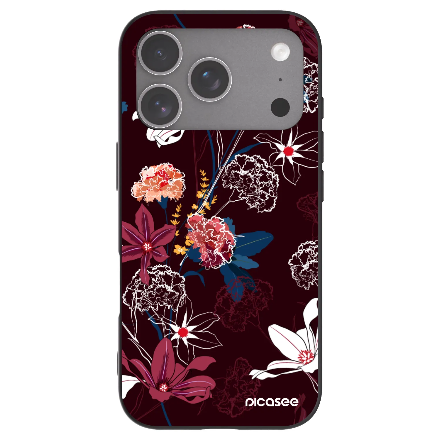 Picasee Apple iPhone 18 Pro Hülle - Schwarzes Silikon - Dark Meadow