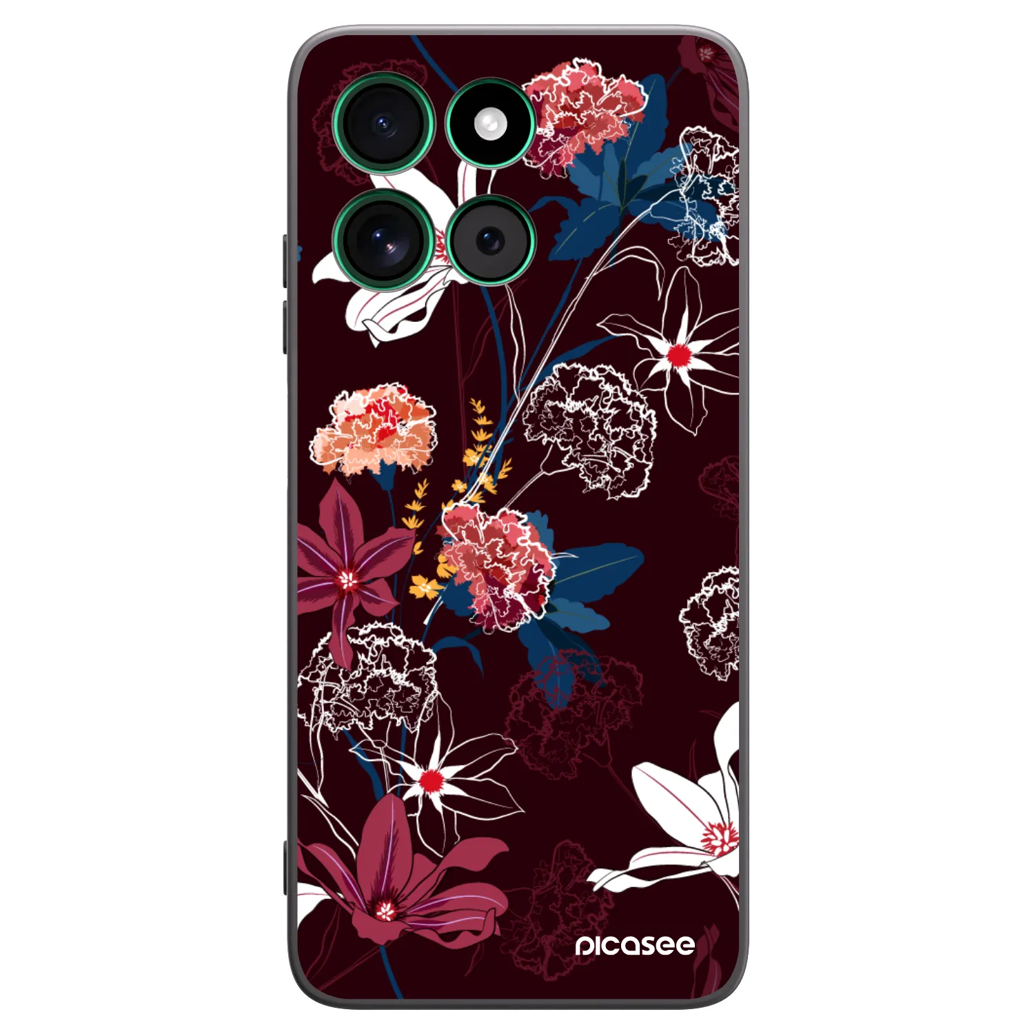 Picasee Motorola Moto G57 Power Hülle - Schwarzes Silikon - Dark Meadow