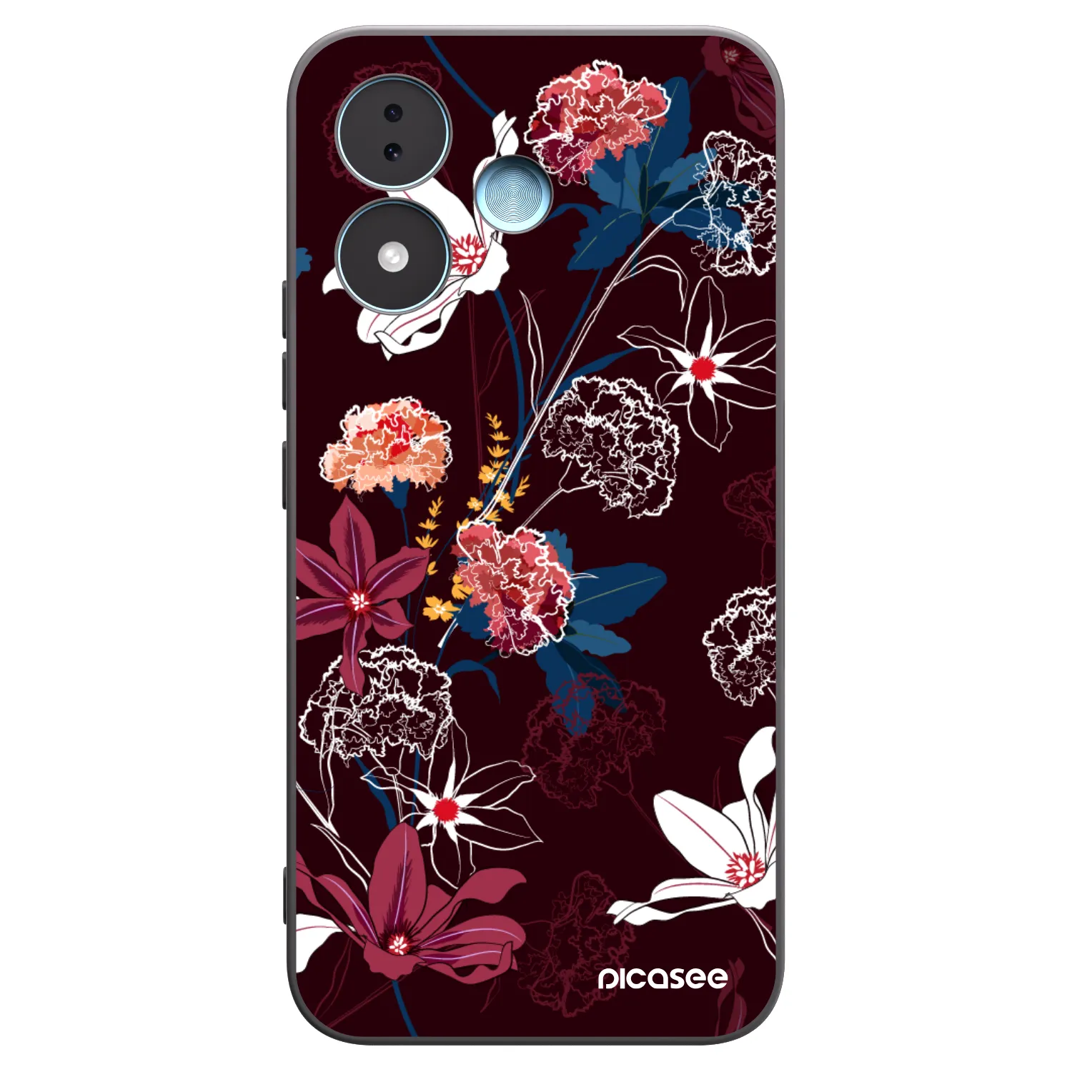 Picasee Xiaomi Redmi Note 17 5G Hülle - Schwarzes Silikon - Dark Meadow