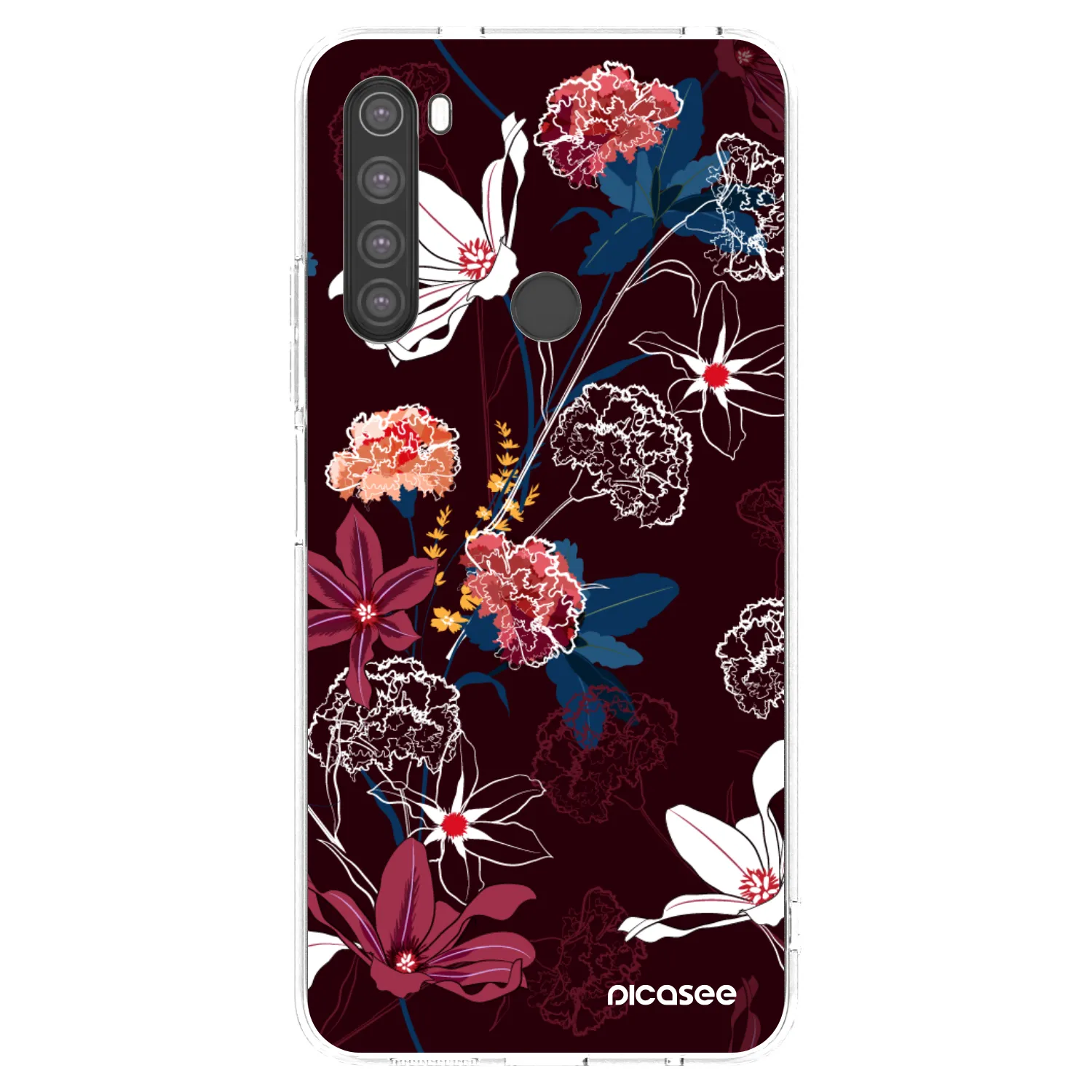 Picasee Xiaomi Redmi Note 8 Hülle - Transparentes Silikon - Dark Meadow