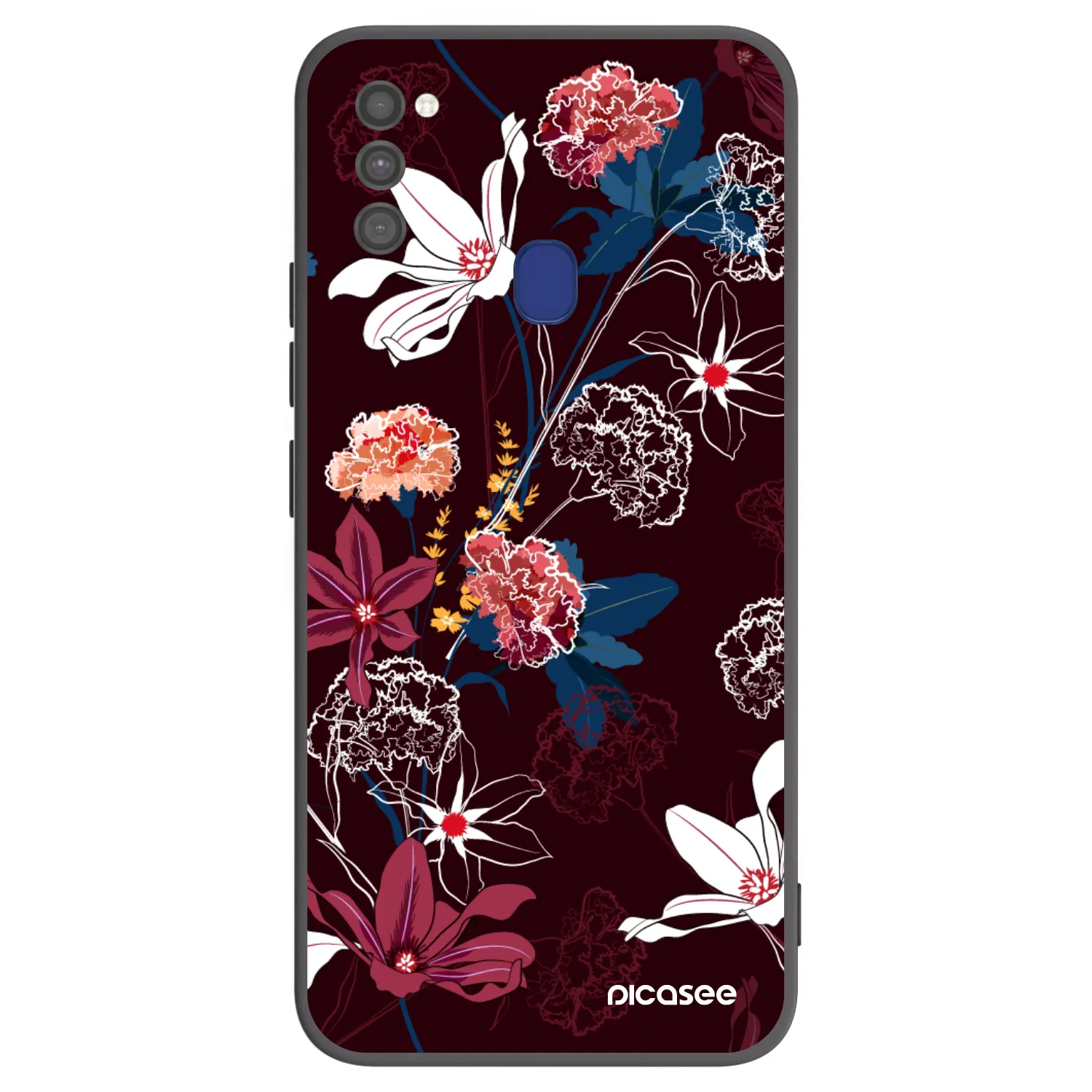 Picasee Samsung Galaxy M21 M215F Hülle - Schwarzes Silikon - Dark Meadow