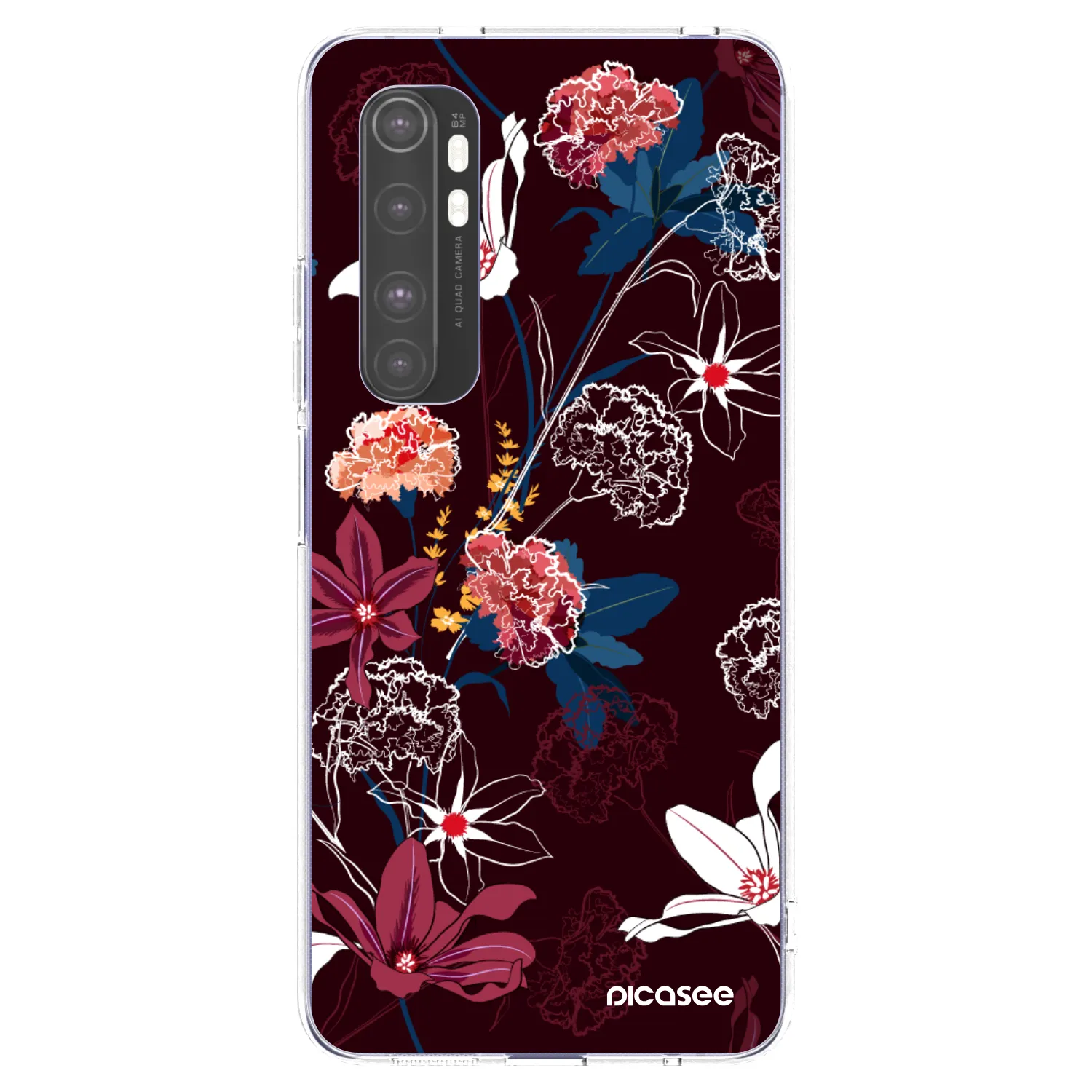 Picasee Xiaomi Mi Note 10 Lite Hülle - Transparentes Silikon - Dark Meadow