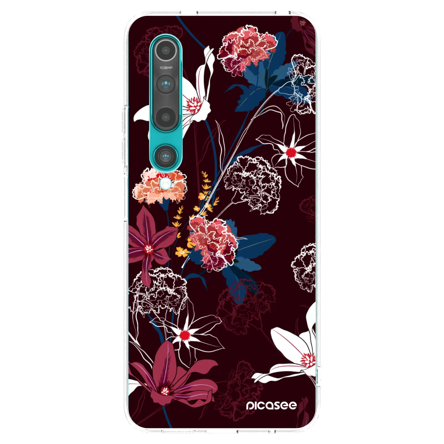 Picasee Xiaomi Mi 10 Hülle - Transparentes Silikon - Dark Meadow