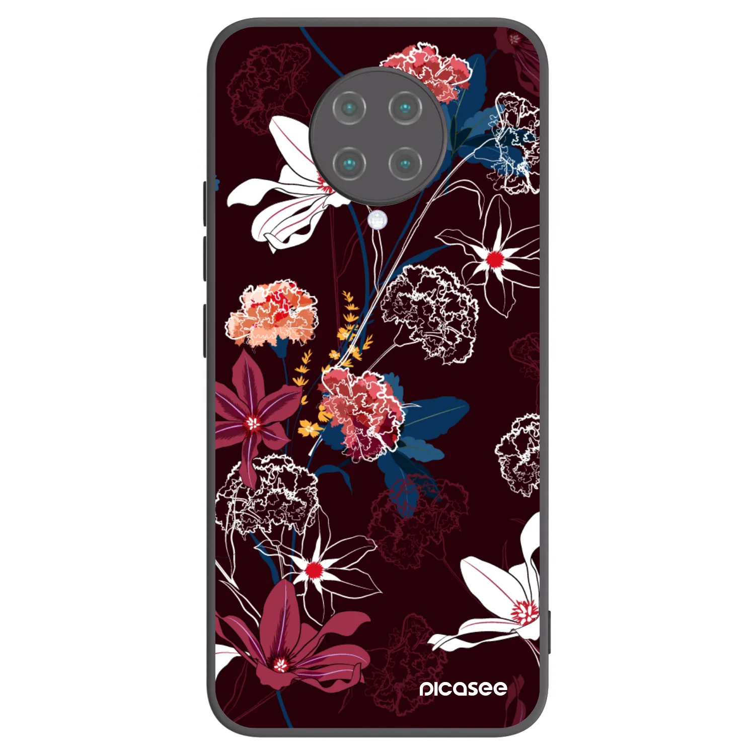 Picasee Xiaomi Poco F2 Pro Hülle - Schwarzes Silikon - Dark Meadow