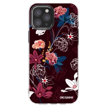 Picasee Apple iPhone 12 Pro Max Hülle - Transparentes Silikon - Dark Meadow
