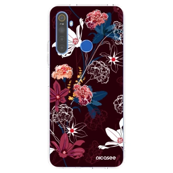 Picasee Realme 5 Hülle - Transparentes Silikon - Dark Meadow