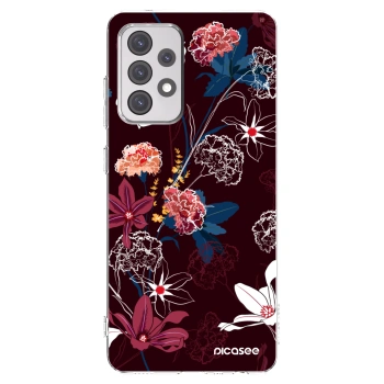 Picasee Samsung Galaxy A52 5G A525F Hülle - Transparentes Silikon - Dark Meadow