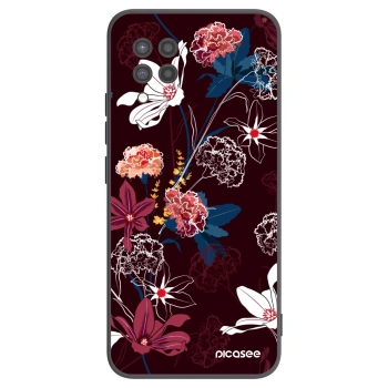 Picasee Samsung Galaxy A42 A426B Hülle - Schwarzes Silikon - Dark Meadow