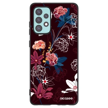 Picasee Samsung Galaxy A72 A725F Hülle - Schwarzes Silikon - Dark Meadow
