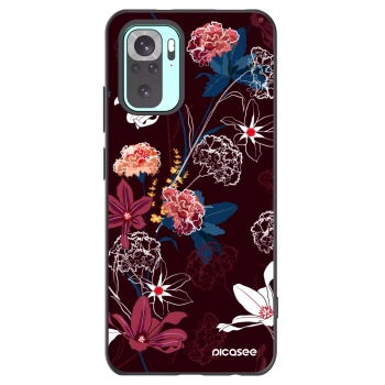 Picasee Xiaomi Redmi Note 10 Pro Hülle - Schwarzes Silikon - Dark Meadow