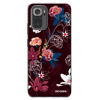 Picasee Xiaomi Redmi Note 10S Hülle - Transparentes Silikon - Dark Meadow