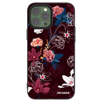 Picasee Apple iPhone 13 Pro Max Hülle - Schwarzes Silikon - Dark Meadow