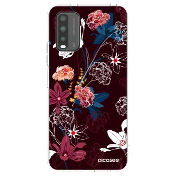 Picasee Xiaomi Redmi 9T Hülle - Schwarzes Silikon - Dark Meadow
