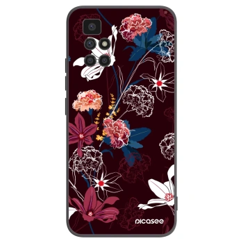 Picasee Xiaomi Redmi 10 Hülle - Schwarzes Silikon - Dark Meadow