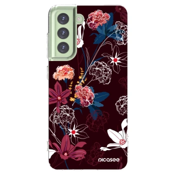 Picasee Samsung Galaxy S21 FE 5G Hülle - Transparentes Silikon - Dark Meadow