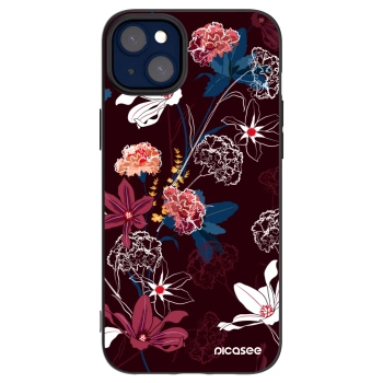 Picasee Apple iPhone 14 Plus Hülle - Schwarzes Silikon - Dark Meadow