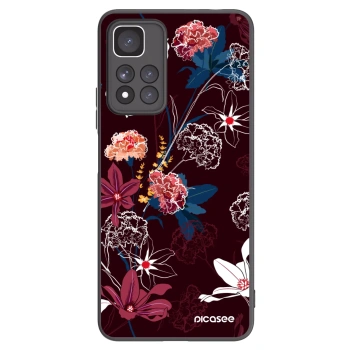 Picasee Xiaomi Redmi Note 11 Pro+ 5G Hülle - Schwarzes Silikon - Dark Meadow