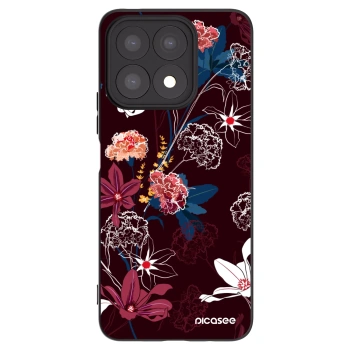 Picasee Honor X8a Hülle - Schwarzes Silikon - Dark Meadow