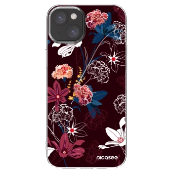 Picasee Apple iPhone 15 Plus Hülle - Transparentes Silikon - Dark Meadow