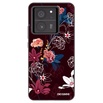 Picasee Xiaomi 13T Hülle - Schwarzes Silikon - Dark Meadow